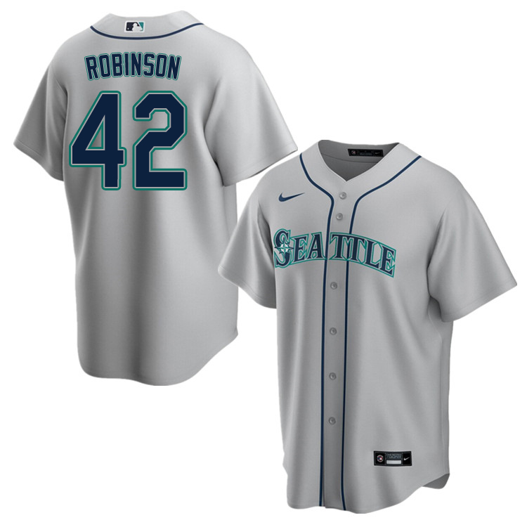 Nike Men #42 Jackie Robinson Seattle Mariners Baseball Jerseys Sale-Gray